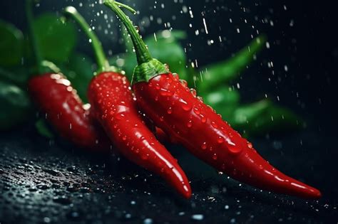 Premium AI Image Red Pepper Hot Chili Pepper Capsicum Annuum Pungent Spice The Flavor Tastes