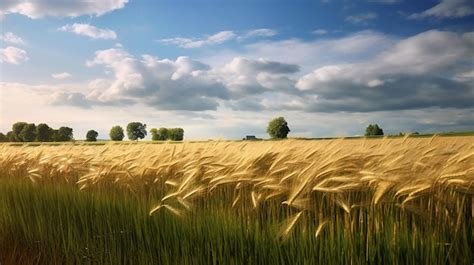 Premium Photo Golden Harvest A Bumper Wheat Crop