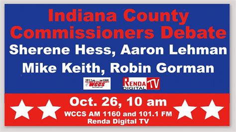 Indiana County Commissioners Debate 10 26 23 Youtube