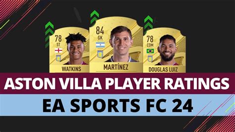 EA SPORTS FC 24 Aston Villa Player Ratings Ft Emi Martinez Douglas