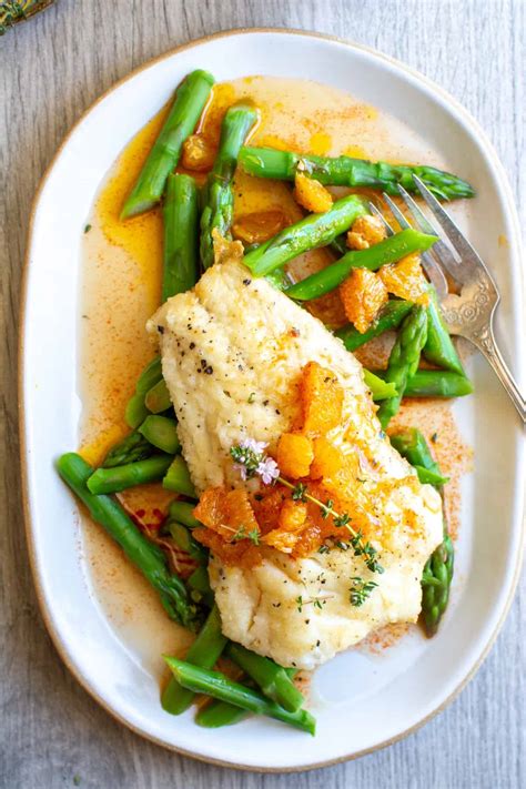 Perfectly Pan Seared Fish Recipe With Asparagus