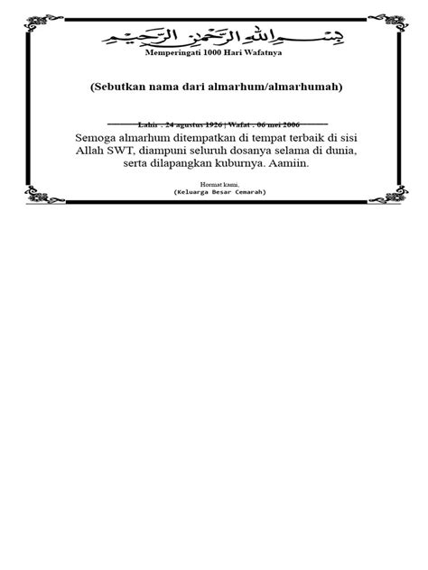 Ucapan 1000 Hari Pdf