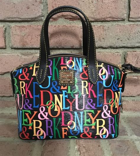 Dooney And Bourke Ruby Multi Colored Coated Canvas Bag New With Tags