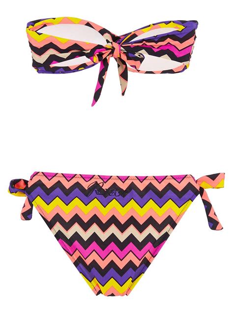 Zig Zag Print Bikini Set Multi Colour Roxstar Bikinis Superbalist