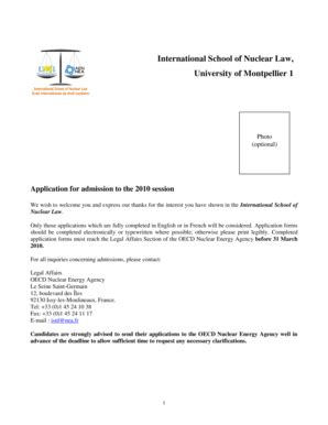 Fillable Online Oecd Nea Application Form Oecd Nuclear Energy Agency