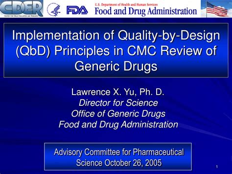 PPT Implementation Of Quality By Design QbD Principles In CMC