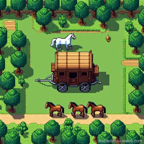 Pixel Art Wagon Upgrade Visualization Stable Diffusion Online