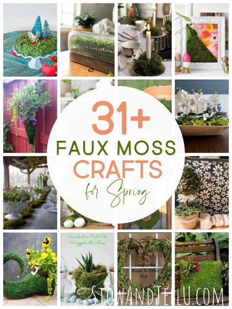 31 DIY Faux Moss Crafts To Celebrate Spring in Style