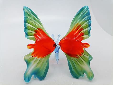 Glass Butterfly Figurine Butterfly Collection Glass Etsy