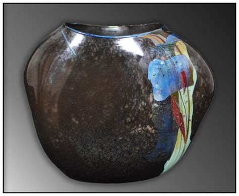 William Morris Full Round Hand Blown Glass Shard Vessel Sculpture Signed Artwork Ebay