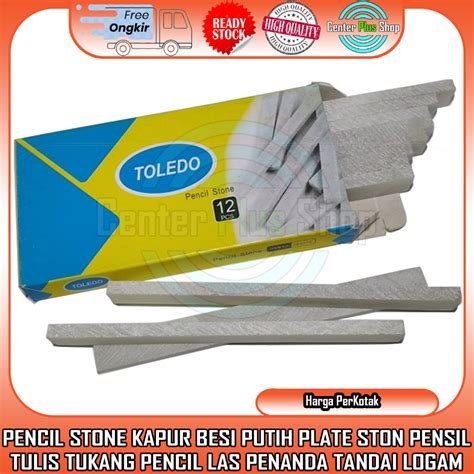 Jual Kapur Besi Putih Plate Stone Pencil Pensil 1 Kotak Tulis Tukang