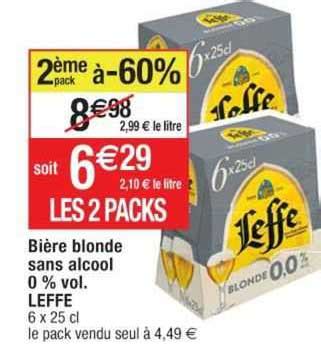 Promo Bi Re Blonde Sans Alcool Vol Leffe Chez Cora Icatalogue Fr