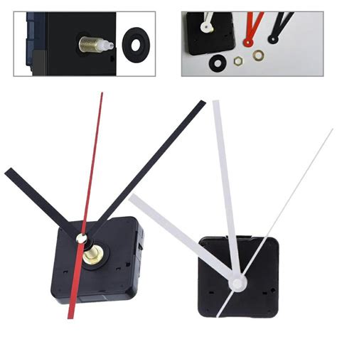 1x Silent Quartz Clock Mechanism Kit Long Shaft Wall Clock Motor