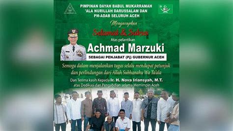 Selamat Dan Sukses Atas Pelantikan Bapak Achmad Marzuki Sebagai