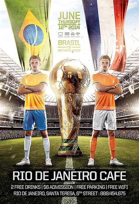 2014 FIFA World Cup Brazil Posters Flyers Illustrations