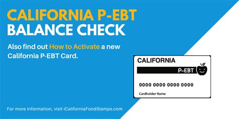 California P-EBT Balance (and how to activate card) - California Food ...