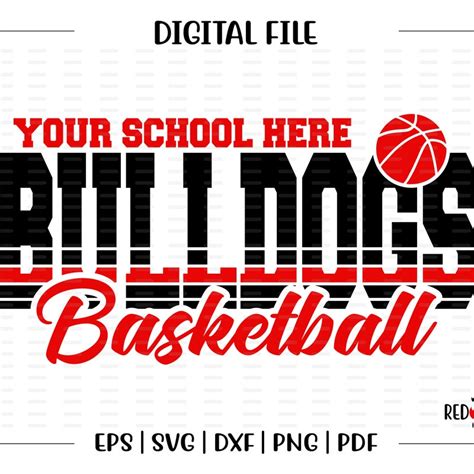 Bulldog Basketball Svg Etsy