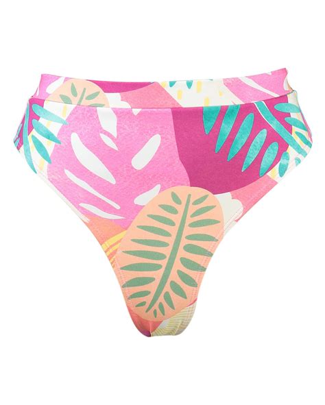 Riachuelo Biquíni Calcinha Hot Pant Folhagens Dript Rosa Dript by Riachuelo