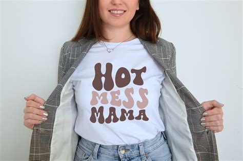 Hot Mess Mama Svg Retro Vintage Mom Svg Mom Svg Mama Svg Hot Mama Svg Mom Life Svg Mom Vibes Svg