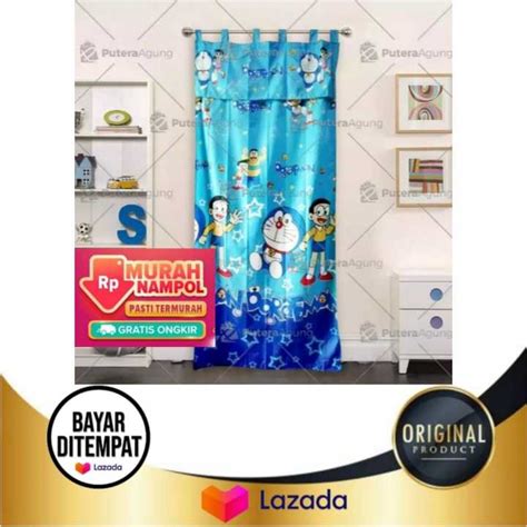 Hordeng Pintu Kamar Tidur Pintu Motif Doraemon Gorden Horden Gordeng