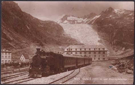 WALLIS 1921 Ansichtskarte Gletsch Und Rhonegletscher LOK Kaufen