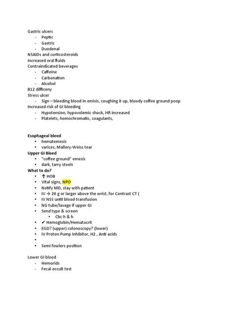 Nursing Stomach Notes Pdf Gastroenterology Diseases And Disorders