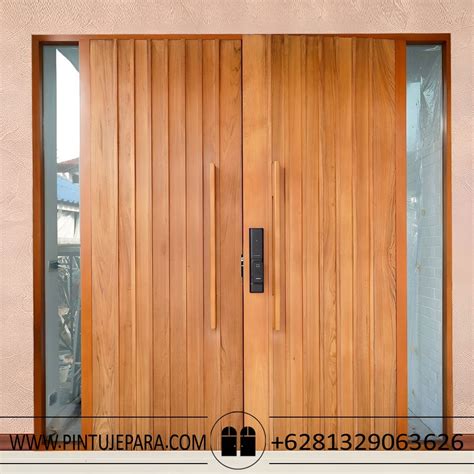 Jual Pintu Jati Modern Minimalis Daun Ganda Jendela Pj Pintu Jepara