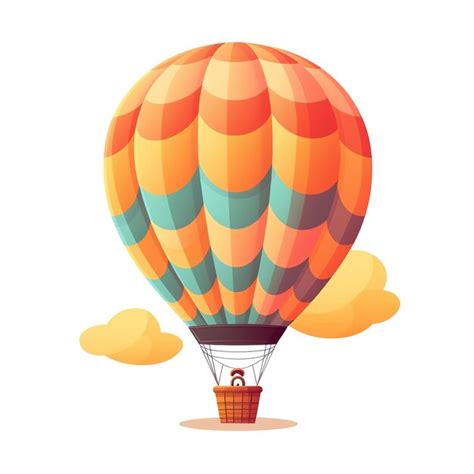 Premium Ai Image Cute Cartoon Hot Air Balloon
