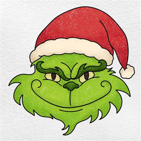 How To Draw The Grinch Face Helloartsy