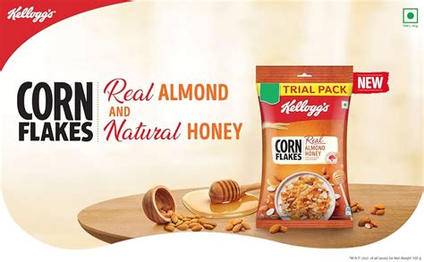 Kellogg S Corn Flakes Real Almond Honey Breakfast Cereals High In