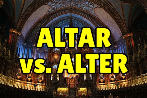 Difference between ALTAR and ALTER – Espresso English