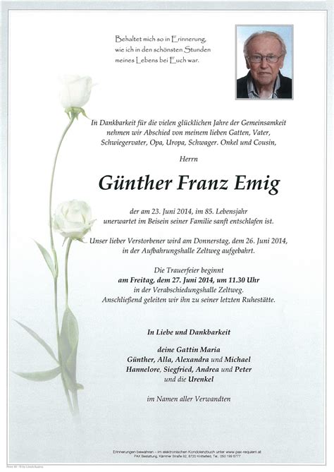 Parte F R G Nther Franz Emig Pax Requiem