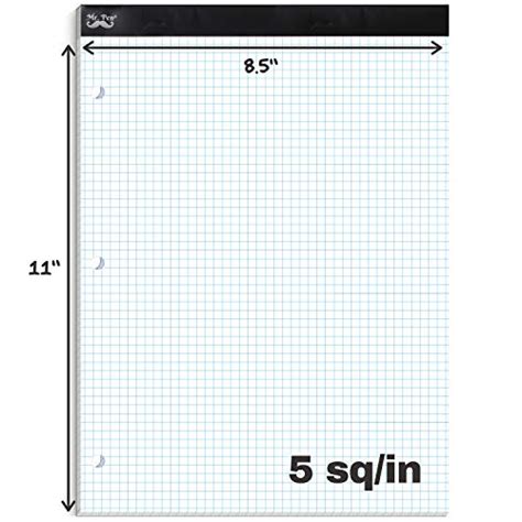 Mr Pen Engineering Paper Pad Graph Paper 5x5 5 Squares Per Inch