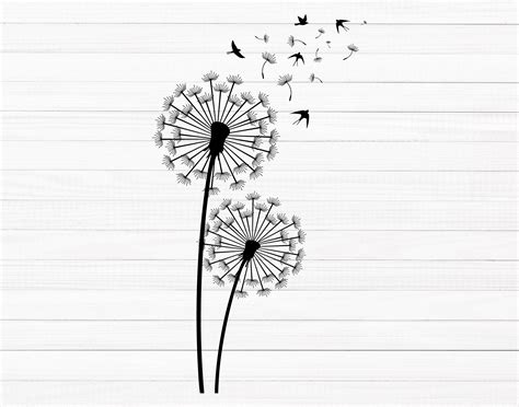 Dandelion Svg Floral Svg Dandelion Svg Bundle Dandelion Png Flower
