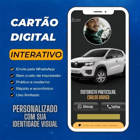 Cartao Digital Interativo Para Motorista Particular Elo7