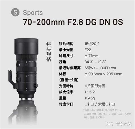 如何评价适马 70 200mm F28 Dg Dn Os Sports 微单镜头？ 知乎