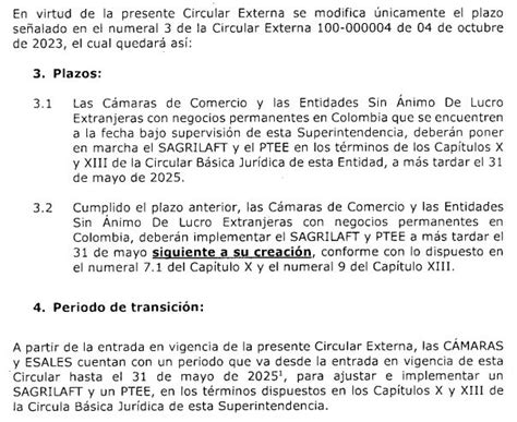 Plazos Para Implementaci N De Sagrilaft Y Ptee Por Parte De Las C Maras