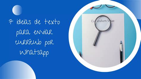 Textos Prontos Para Enviar Curr Culo Por Whatsapp Ideias