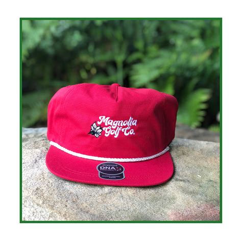 "MGC Red script rope hat" | Magnolia Golf Compan