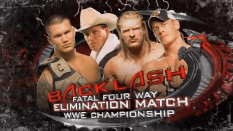 Fatal 4 Way Elimination Match Backlash 2008 WWE 2K20 YouTube