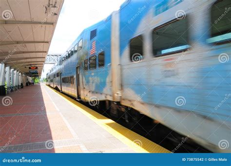 Train Leaving Station Stock Photo Image Of Passengers 73875542