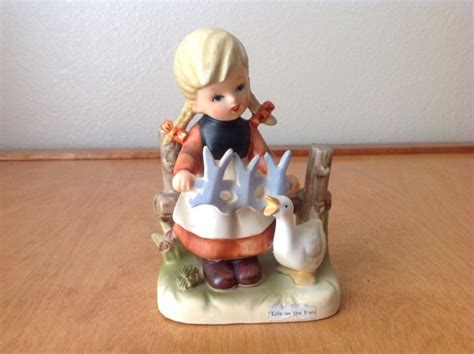Life On The Farm Erich Stauffer Girl With Duck Figurine S8394 Etsy