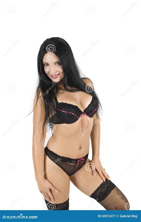 Smiling Woman In Lingerie Stock Image Image Of Fantasy