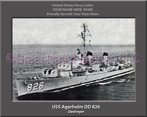 Uss Agerholm Dd 826 Personalized Navy Ship Photo ⋆ Personalized Us