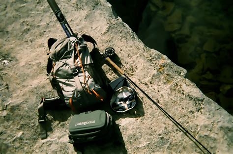 Backpacking Fishing Pole Fishing At Work