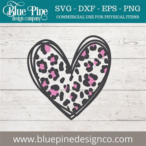 Leopard Heart Svg Leopard Print Svg Heart Svg Leopard Print Etsy