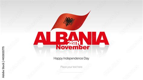 Albania Independence Day flag logo icon banner Stock Vector | Adobe Stock