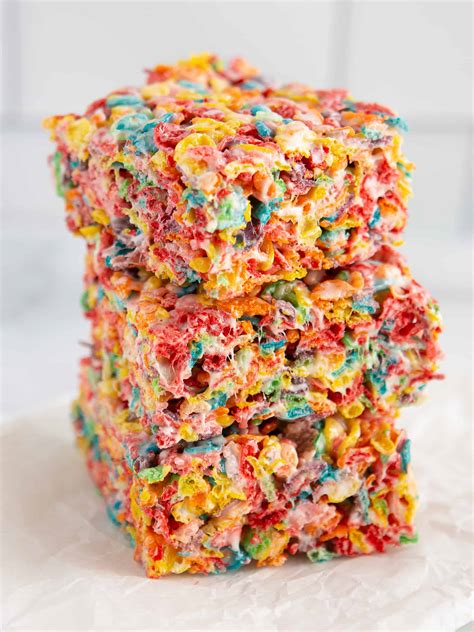 Homemade Fruity Pebbles™️ Marshmallow Treats Cook Fast Eat Well