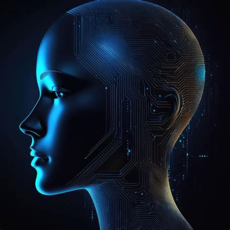 Premium Ai Image Abstract Digital Human Face Artificial Intelligence Concept Of Big Data Or