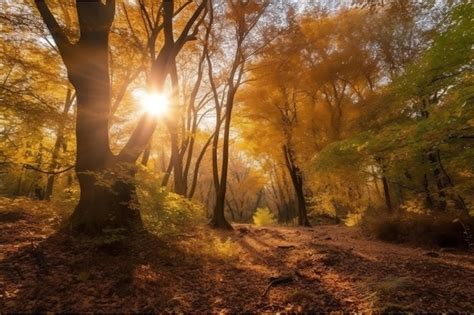 Arbres Feuillus Feuilles Caduques Dans La For T Avec Une Atmosph Re